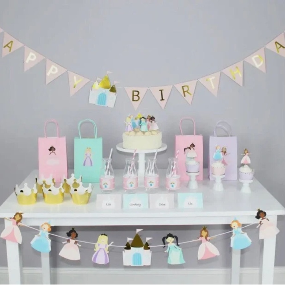 Pastel Princess Birthday Banner